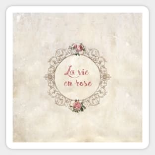 Vintage French Roses - La vie en rose Sticker